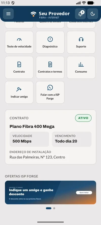 Tela Atalhos do app: O que você quer fazer?